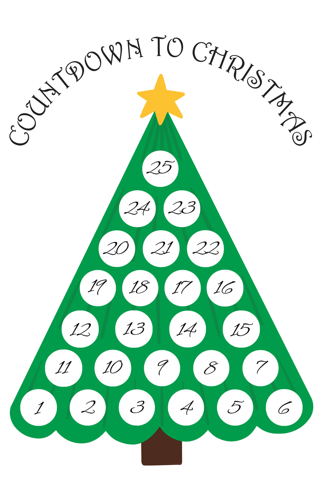 Christmas Tree Countdown Calendar